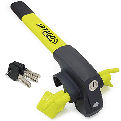 Artago 870 Barra Antirrobo Coche Volante 2en1 con Alarma Inteligente 120dB Alta Gama