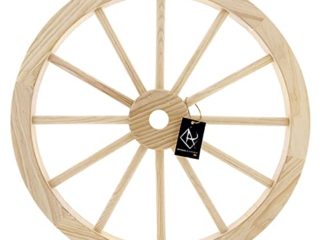 ARTESANIA DE LA RAMBLA | Rueda de Carro | La Rueda | Rueda Antigua | Rueda de Carro Madera | Rueda de Carro rústica | Modelo 02 | Acabado Madera Natural | 45x45x3.4 cm