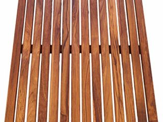 AsinoX Doccia Legno Marrone Grigliato Tarimas de Ducha y baño, Madera, Natural, 50 x 80 cm