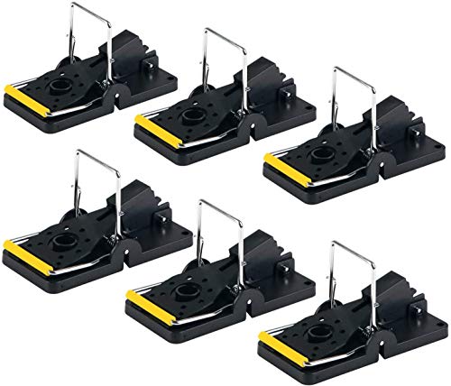 Aspectek Rat Trap, Respuesta rápida para roedores, Rat Snap Traps Ratón de plástico reutilizable, Trampas-Catch Rodents Killer para ratones / ratas / ratones interiores y exteriores - Paquete de 6