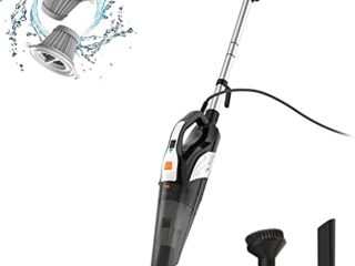 Aspirador con Cable, Aspiradora Escoba de Succión Poderosa de 18kPa, Aspiradora Escopa 4 En 1 Vertical y de Mano para Hogar, Sofas, Mascotas, 600W, 1L, Hepa Filtro Lavable