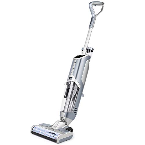 Aspirador Escoba Vertical Inalámbrico AlfaBot, Aspiradoras en Seco y Húmedo Aspirar para Pisos Duros y Alfombras, Autolimpieza, Aspirar Lavar y Secar al Mismo Tiempo (T30-Gris)