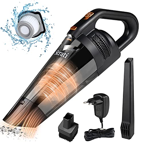 Aspiradora Sin-Cable Potente de Mano Coche - 9000PA 12V 100W Aspirador Coches Mejor Mini Aspirador Automovil Manual Portátil Hand Vacuum Cleaner para Hogar casa sofá Cama