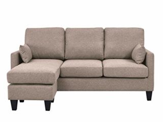 Astan Hogar Sofá Cama 3 Plazas con Chaise Longe, Tapizado Tela, Modelo Lena AH-AR40700AR