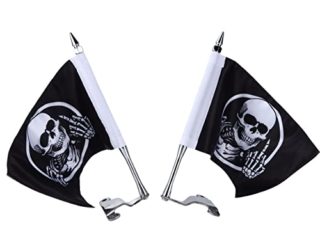 Astas de Bandera de Motocicleta, Kit de Asta de Bandera de Tapa de Maletero Izquierda Derecha 2 Piezas de Acero Inoxidable 304 para Reemplazo de Modificación para Gold Wing Tour DCT