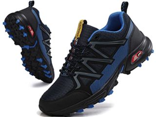 ASTERO Zapatillas Running Hombre Deporte Correr para Zapatos Trail Ligero Calzado Sneakers Deportivos Transpirable Trekking Montaña Talla 41-46(Todo Azul, Numeric_41)