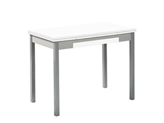 ASTIMESA Alas Laminado Mesa de Cocina, Metal, Blanco, 100x60cm