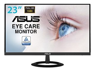 Asus VZ239HE - Monitor Ultrafino de 23" FullHD (1920x1080, IPS, LCD, 75 Hz, 5 ms, 250 cd/m², 16:9, HDMI, Antiparpadeo y Luz azul de baja intensidad) Negro