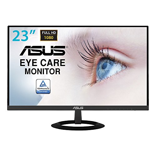 Asus VZ239HE - Monitor Ultrafino de 23" FullHD (1920x1080, IPS, LCD, 75 Hz, 5 ms, 250 cd/m², 16:9, HDMI, Antiparpadeo y Luz azul de baja intensidad) Negro