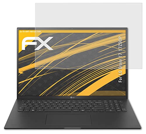 atFoliX Película Protectora Compatible con LG gram 17 17Z90P Lámina Protectora de Pantalla, antirreflejos y amortiguadores FX Protector Película (2X)