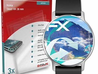 atFoliX Película Protectora Compatible con Nokia Steel HR 36 mm Protector Película, Ultra Claro y Flexible FX Lámina Protectora de Pantalla (3X)
