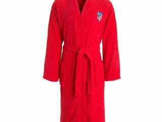 Atlético de Madrid. Albornoces con Licencia Oficial del Club.Unisex Algodón 100% (Talla S / 16 años)