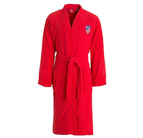 Atlético de Madrid. Albornoces con Licencia Oficial del Club.Unisex Algodón 100% (Talla S / 16 años)