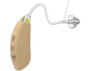 Audioactive Amplificador de sonido personal BTE activo de audio, dispositivo de ayuda auditiva, 2 programas, mejora del habla, supresión de ruido de fondo, diseño invisible detrás de la oreja