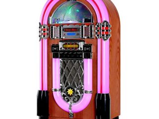 AUNA Graceland XXL Jukebox Vintage - Rockola Discos , MP3 , CD , AUX , Radio FM , Puerto USB , 100 W MAX