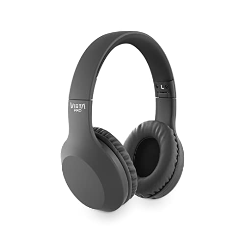 Auricular Diadema Way 2 de Vieta Pro, con Bluetooth 5.0, entrada Aux-in, micrófono incluido, Radio Fm, Micro SD y batería de hasta 40 horas. Color Negro.