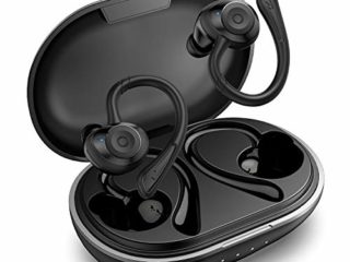 Auriculares Bluetooth, Auriculares Inalámbricos Deportivos Auto Empareja Auriculares Bluetooth5.0 con Micrófono Incorporado Reproducción de 6+30 Horas IPX7 Impermeable Cancelación de Ruido Estéreo