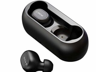 Auriculares Bluetooth, HOMSCAM Auriculares inalámbricos QCY Bluetooth 5.0 Sonido Estéreo Auricular Mini Twins In-Ear Auriculares Carga Rapida Resistente al Agua con Caja de Carga