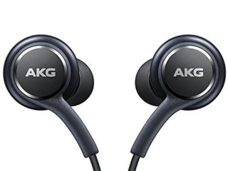 Auriculares de Manos Libres Oficiales para Samsung Galaxy S8/S8, calibrados por AKG/Harman Kardon, Negro, EO-IG955BSEGWW, Suministro sin Caja (Venta al por Menor), protección contra enredos
