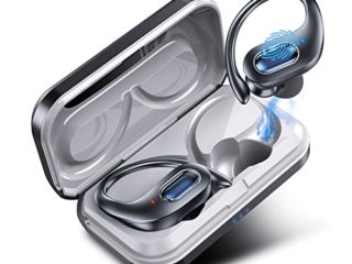 Auriculares Inalambricos Deportivos, Auriculares Bluetooth 5.0 con Sonido Estéreo, IP7 Impermeable Cascos Inalambricos on Micrófono 40 Horas de Eeproducción, Auriculares In-Ear para Trabajos, Correr