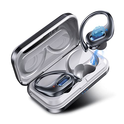 Auriculares Inalambricos Deportivos, Auriculares Bluetooth 5.0 con Sonido Estéreo, IP7 Impermeable Cascos Inalambricos on Micrófono 40 Horas de Eeproducción, Auriculares In-Ear para Trabajos, Correr