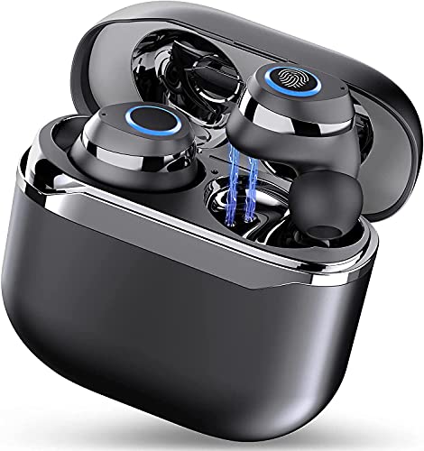 Auriculares Inalambricos, Sudugo Auriculares Bluetooth 5.1 Deportivos IPX7 Impermeable Cascos Inalámbricos, HiFi Sonido Estéreo Auricular In Ear con Micrófono, Control Tactil Auriculares para Correr