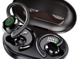 Auriculares Inalámbricos, Auriculares Bluetooth 5.1 Hi-Fi Estéreo, Cascos Inalambricos Bluetooth con Microfono Auriculares Deportivos IP7 Impermeable, CVC8.0 Cancelación de Ruido Auriculares Running