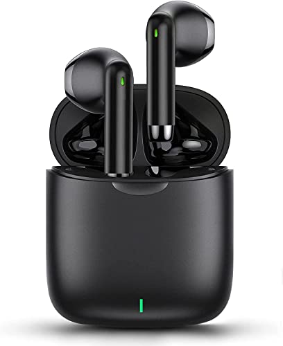 Auriculares Inalámbricos, Auriculares Bluetooth HiFi Estéreo, Cascos inalambricos Bluetooth IPX5 Impermeables,In-Ear Cascos Bluetooth Inalámbricos con Microfono Dual y Caja de Carga