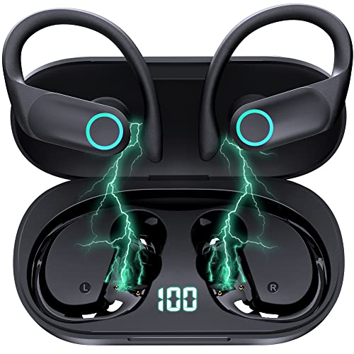 Auriculares Inalámbricos Deportivos RFNAYK Bluetooth 5.1 Auricular Deportivos IPX7 Impermeables In Ear Auriculares con micrófono Incorporado para iPhone Android Deportes Correr al Aire Libre