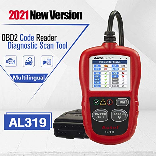 Autel Autolink AL319 Bus Can Diagnosis Multimarca OBD 2 EOBD Auto Scanner Lee y Borra Códigos de Error de Automóviles con Interfaz Estandar OBD II 16 Pines