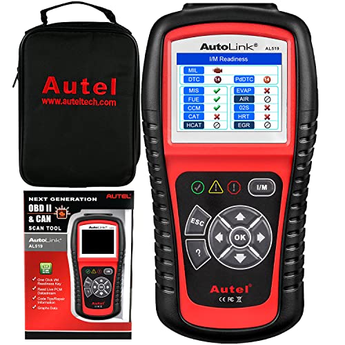 Autel AutoLink AL519 Escáner OBD2, Lector de Código de Motor de Comprobación de Modo Mejorado 6, Lectura y Borrado de Códigos de Falla, Versión Mejorada de AL319