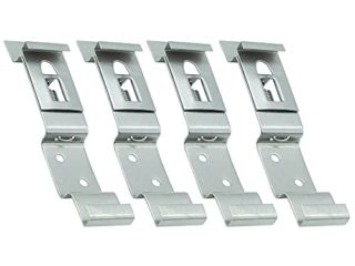 Autodomy Pack 4 Unidades Soporte Sujetador Portamatrícula para Remolque Coche Camión Universal - De Acero Inoxidable