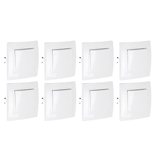 Autuncity Interruptor de Luz de Pared, Interruptor Unipolar Extraíble del Panel Frontal para Uso Doméstico