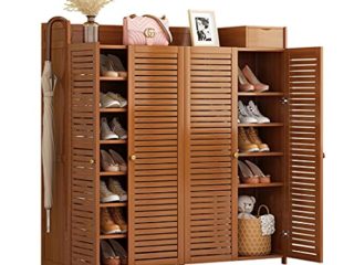 Aveo Zapatero Gabinete de Zapatos Cuatro Puertas Ocho Historia Capacidad de Gran Capacidad Puerta Hogar Solid Bedroom Dormitorio Entrada Pase Zapatera