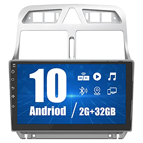 AWESAFE Android 10.0 [2GB+32GB] Radio Coche para Peugeot 307 SW CC 2002-2013, 9 Pulgadas Pantalla Táctil,Autoradio con WiFi/Bluetooth/GPS/FM/RDS/USB, Apoyo Mandos Volante, Aparcamiento,Cámara Trasera