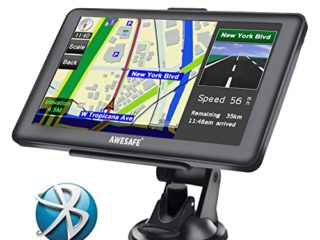 AWESAFE GPS para Coche de 7 Pulgadas Pantalla con Bluetooth