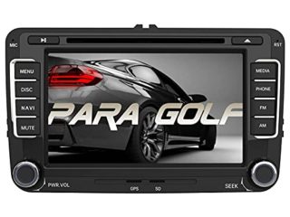 AWESAFE Radio Coche con Pantalla Táctil 2 DIN para VW Golf, Autoradio 7 Pulgadas con Bluetooth/GPS/FM/RDS/CD DVD/USB/SD, Apoyo Mandos Volante, Mirrorlink y Navegador GPS