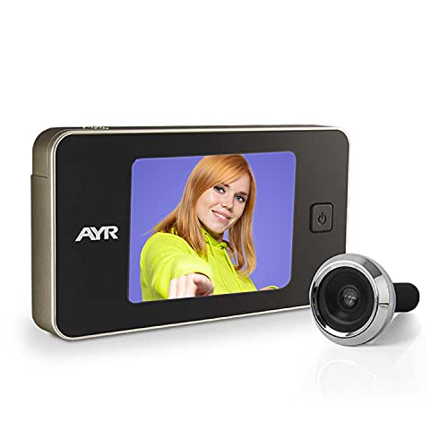 Ayr Exitec 752 - Mirilla Digital (pantalla de 3.2" 38-110 mm, 0.3 Mp), plateado y negro