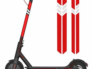 azamp Pegatina Reflectante Scooter Eléctrico Sticker Prueba de Agua Scooter Styling Pegatinas Accesorios Reflectantes, Fit Pegatinas Decorativas de Estilo para Xiaomi Mijia M365 Scooter Eléctrico