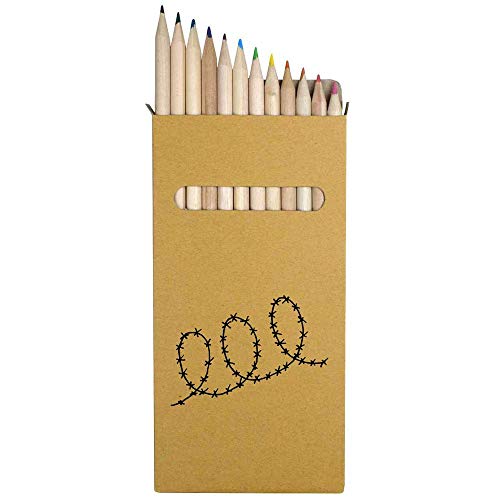 Azeeda 12 x 'Alambre de Espino' Lápices de Colores Largos de 178 mm (PE00022520)