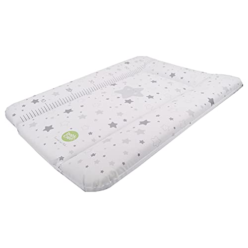 BabyCalin Comfort Cambiador Grey Star 50 x 70 cm - Con tabla de crecimiento impresa