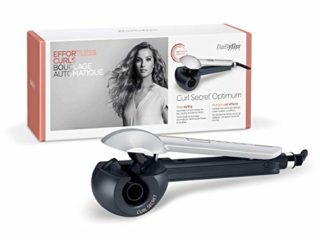 BaByliss Curl Secret Optimum C1600E Rizador de pelo automático, todo tipo de rizos y ondas, más fácil y rápido, resultados duraderos, recubrimiento cerámico, gris plata