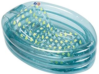 Babymoov Bañera hinchable y evolutiva con tumbona inflable y amovible integrada, color azul