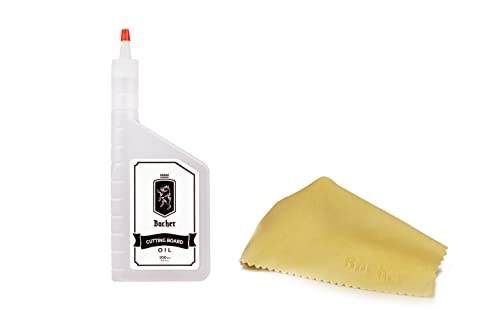 Bacher Aceite para Tabla de Cortar 200ml - Calidad Alimentaria, Natural Cuidado de Madera - para Tablas de Cocina, Bloques de Carnicero, Encimera y Utensilios de Cocina