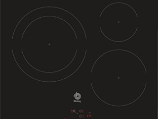 Balay 3EB865FR - Placa de inducción de 60 cm de ancho, bisel delantero, 3 zonas de inducción, zona 28 cm biselada, control táctil, color negro