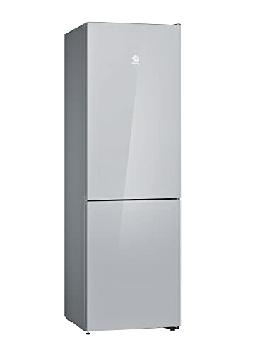 Balay 3KFE565WI Frigorífico combinado, Acabado en cristal Blanco 186 cm