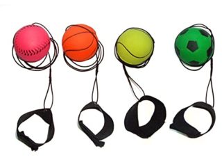 Banda de muñeca Bola Dedo Ejercicio Manos Niños Rigidez Alivio Juego de mesa al aire libre Juguete de rebote Deporte Cuerda elástica portátil Caucho Bouncy (2 piezas)