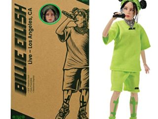Bandai - Billie Eilish - Muñeca Billie Eilish - Inspirada en el Concierto de Los Ángeles en Shrine Auditorium - Maniquí articulado de 26 cm, con Ropa de neón - P56222