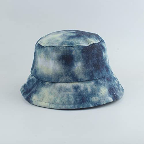 BAOZENGMUY Sombrero De Pescador con Estampado De Tinte De Corbata para Mujer Sombreros De Sol De Panamá para Exteriores para Hombre Gorra De Pesca Plegable De Hip Hop Zaran