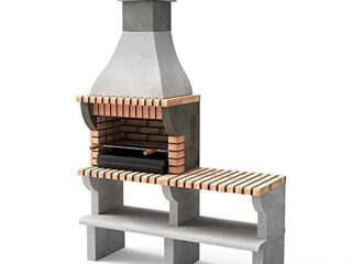 Barbacoa Ladrillo y Hormigón Mafra con Bancada Plus